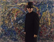 Jackson Pollock style canvas Painting 81 X 62 XL 6ft. 9in. Abstract,Modern