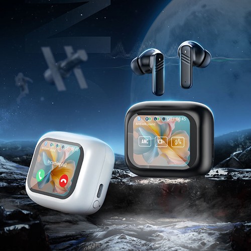 Wireless Bluetooth 5.4 Headphones Headset LCD Display Touch Stereo Earbuds Sport - Imagen 20 de 26