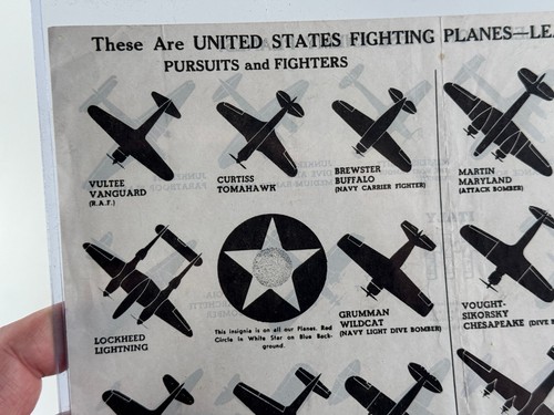 RARE 1940s WW2 War Plane Recognition Aircraft Identification Homefront handbi - Picture 11 of 13