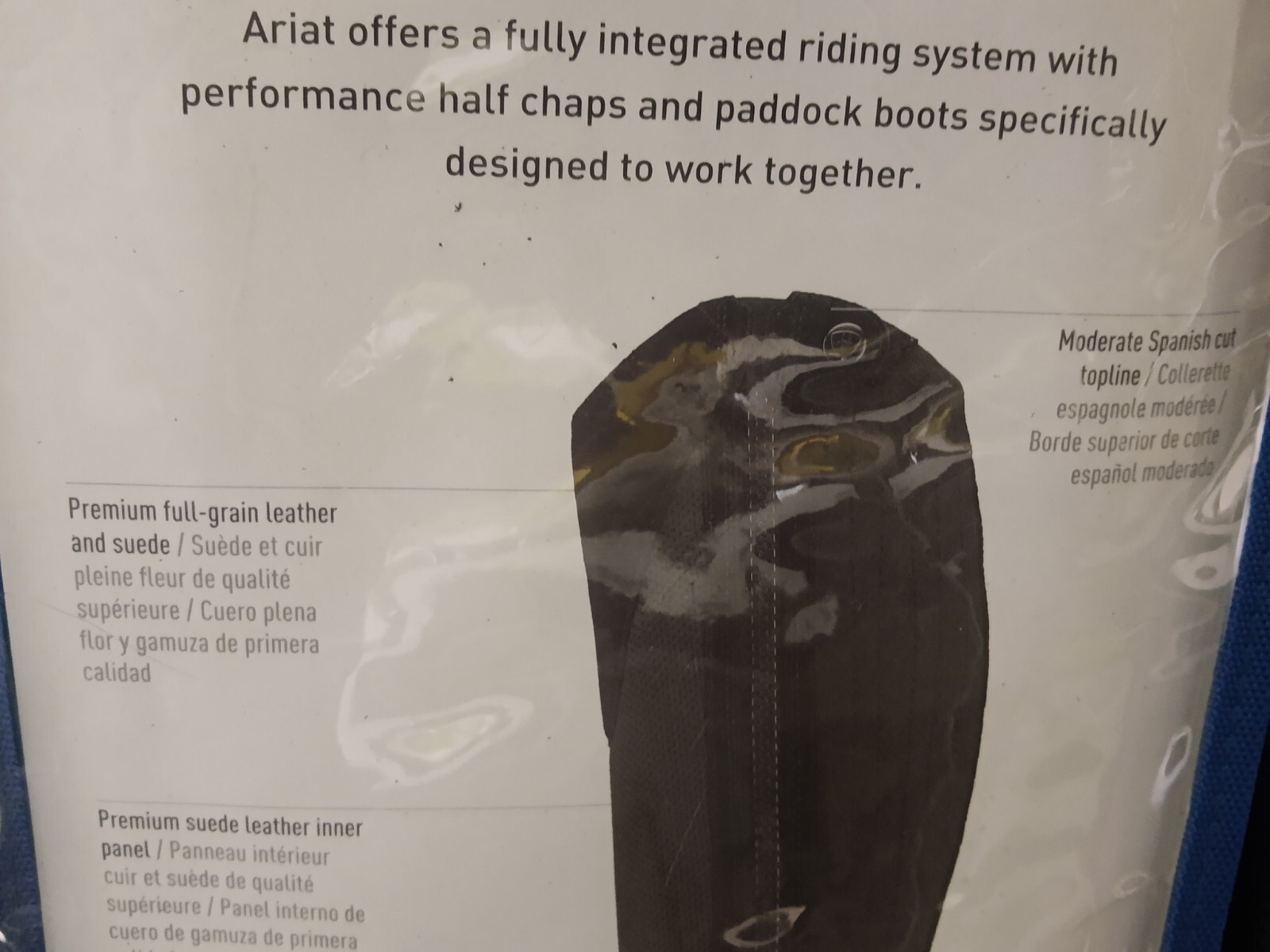 NEW Ariat Terrain II Half Chaps Black Size XST XSmall Tall 13.5" Calf 19.5" Tall