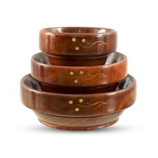 KIAH HAAT Wooden Serving Bowls, Set of 3 for Salad, Soup, Noodle & More | 3 Size