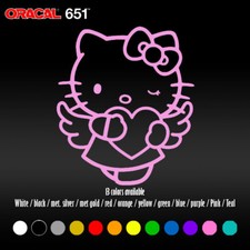7 Hello Kitty Angel Wings Diecut Laptop Bumper Car Window Vinyl Decal Sticker