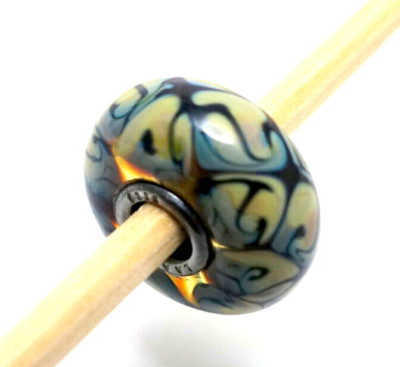 Trollbeads Wild Cat Glasbead 925er Silber Bead gepunzt LAA 925 Rarität