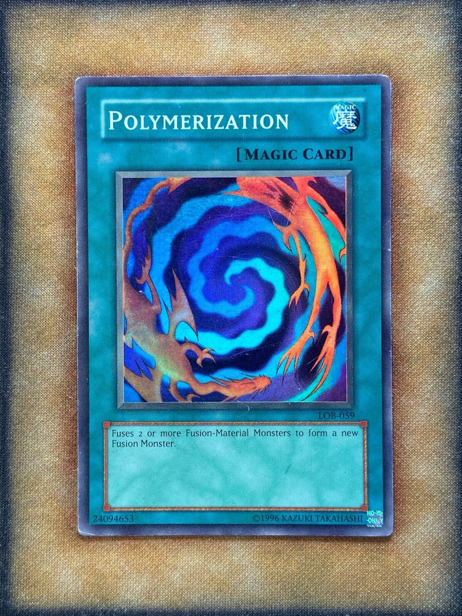 Yugioh Polymerization LOB-059 Super Rare Original Print HP | eBay