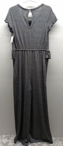 NWT Art Class Girls Romper Sz 6/6X Metallic Gray Short Sleeve Ruffle - Picture 5 of 7