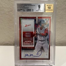 2015 Panini Contenders Prospect Ticket Ice Auto /23 Manuel Margot BGS 9