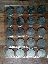 Lote de trabajo de 20 monedas de níquel rusas genuinas, período de la era soviética. 