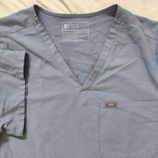 FIGS Leon Scrub Top Mens XXL Ceil Blue V-Neck Short Sleeve Technical Collection