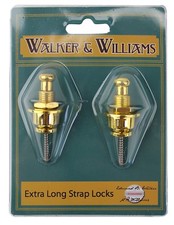 Walker  Williams XSL-2 Extra Long Deep Barrel Gold Strap Locks For Thick Straps