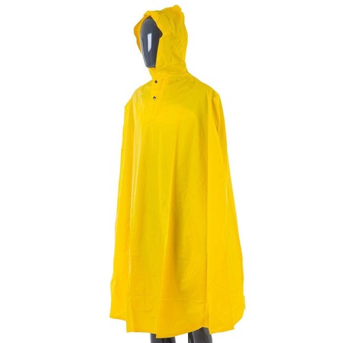 ETC Adult Rain Cycle Cape with Hood One Size Unisex Lightweight Visible