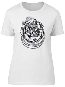 Details About Cute Rose Bud Sketch Womens Tee Image By Shutterstock