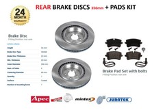 Rear Axle BRAKE DISCS and BRAKE PADS SET for AUDI A8 6.3 W12 quattro 2011-on