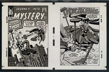 Production Art JOURNEY INTO MYSTERY #95 cover & splash pg., JACK KIRBY, Sinnott