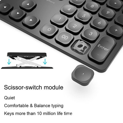 36 Keys Numeric Keyboard Rechargeable Dual Bluetooth Wireless Number Keypad Mini