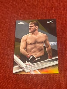 Stipe Miocic  2017 topps chrome gold refractor #19 12/50