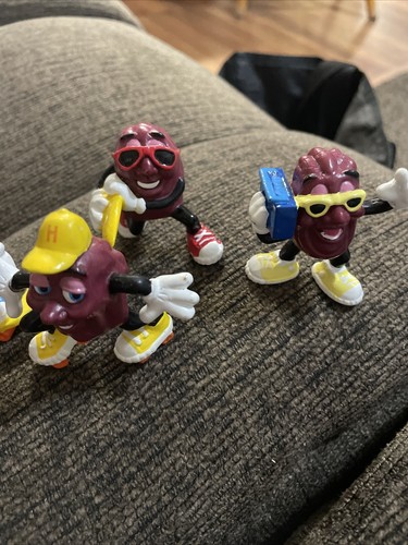 Lot of 6 Vintage California Raisins Figures 1987 1988 Figurines - 第 3/3 張圖片