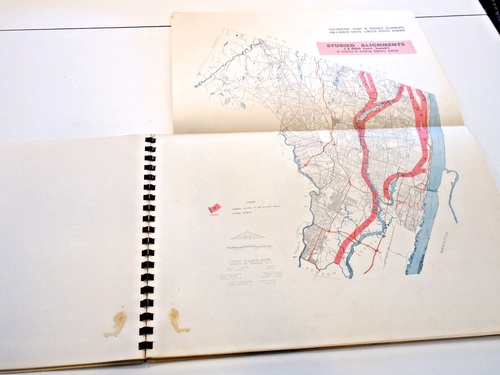 1958 Exploratory Study Highway North South Road Bergen County New Jersey Vtg Map - Picture 18 of 24