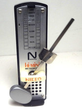 Cased NIKKO Hi-Mini POCKET METRONOME working UNBREAKABLE MAIN SPRING -NICE FIND