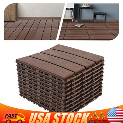 12x12'' Plastic Interlocking Composite Decking Floor Deck Tiles Bacony Pavers