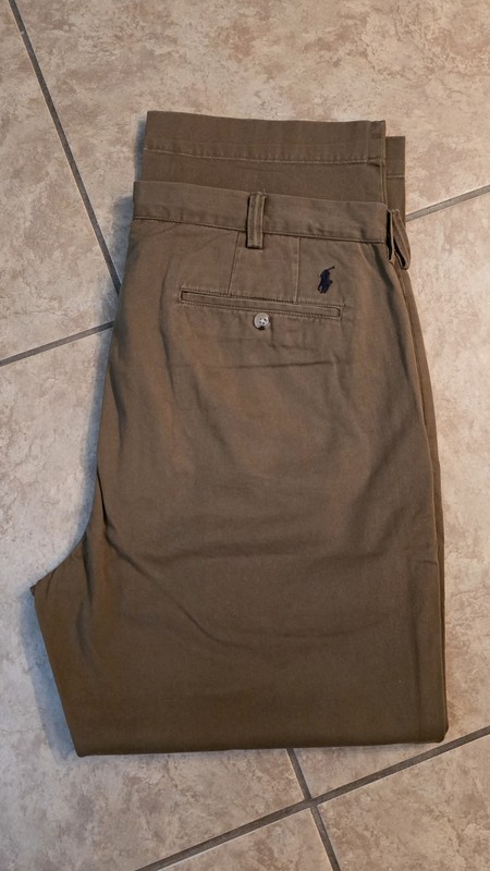 EUC Polo Ralph Lauren Chino Pants Brown Beige Mens Size 36x30