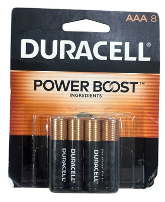 Duracell Coppertop Power Boost AAA Alkaline Batteries, 1.5V, 8ct Exp 3/37