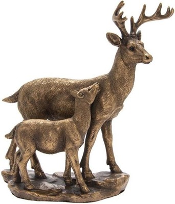 The Leonardo Collection Bronzed Deer & Fawn One Size, & 