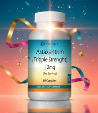 Astaxanthin Capsules - 12mg Per Serving  Dietary Supplement