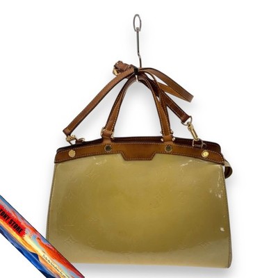 Louis Vuitton Blair MM Monogram Vernis Enamel Yellow Bag