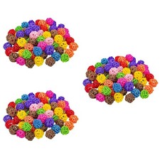 3 Pack Parrots Chewing Supply Bird Decorative Toys Ball for Parakeets