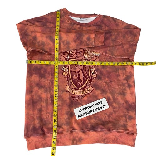 Bums And Roses Harry Potter Gryffindor Sweatshirt Medium Oversized Orange Knit - Picture 2 of 13