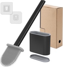 RV Toilet Brush Silicone Bristles Anti-Drip Wall-Mount Camper