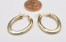 Creolen Ohrringe Oval ohne Stein 585 gold modern neu wertig