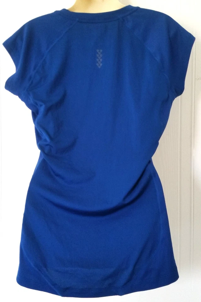 Women's Asics Blue Running Active Wear Motion Dry T-Shirt Medium - Image 3 of 4