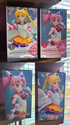 Sailor Moon & Chibi Moon Collectible Figures   Official BANDAI Toei Animation