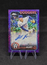 2024 Topps Chrome Purple Speckle Refractor Kyle Hurt RC Auto /299 Dodgers