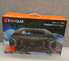 ECOXGEAR EcoRoam 100 Bluetooth Waterproof Boombox w/ LED Lights, Black