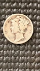 1942 Mercury Dime 10c Circulated 90% Silver Coin Philadelphia Mint