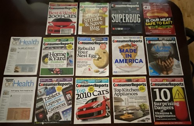 #ad Lot 12 Magazines CONSUMER REPORTS 2009 2022 2 Health Bulletins $11.99