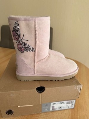 Ugg Boots Damen Hellrosa Gr. 38 Schmetterling mit Strass steine