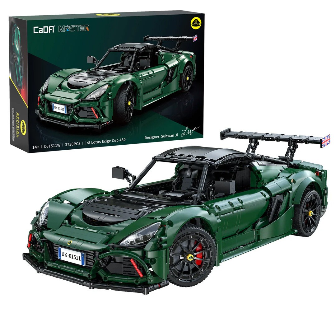 Cada C61511W Lotus Exige Cup 1:8 Model Car Kit 3730pcs Brick Model Kit