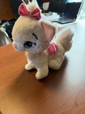 Disney Marie Aristocats Plush White Cat Pink Bow Stuffed Animal Toy