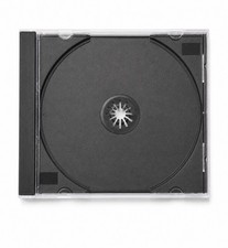 Standard 10.4mm CD Jewel Clear Case Single with Black Tray Assembled Storage LOT