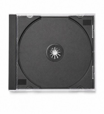 Standard 10.4mm CD Jewel Clear Case Single with Black Tray Assembled Storage LOT