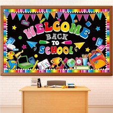 Welcome Back to School Bulletin Board Decorations First Day of School Theme C...