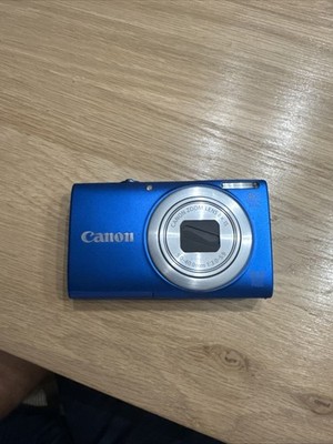 Canon PowerShot A4000 IS HD 16.0MP 8x Digital Camera -Blue w/2 batteries&charger
