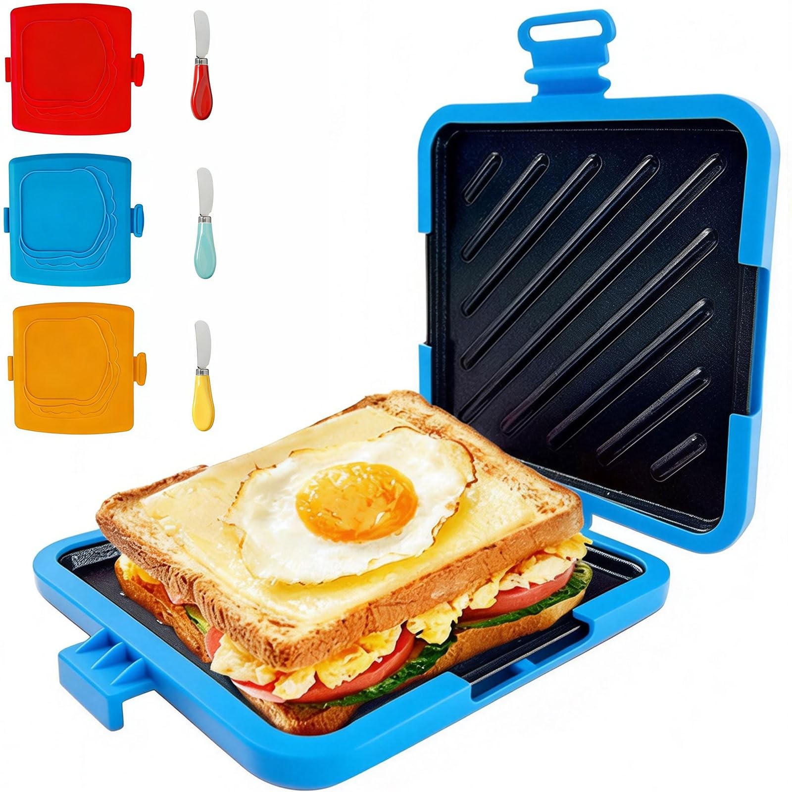 Microwave Toastie Sandwich Maker Sandwich Toaster with Butter Knife Panini