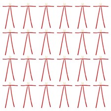 Samtbögen, 24stk Samt-Ornamente Schleifen Geschenkbögen, Rot 3/8" Breite, 9x13"
