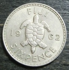 Fiji 6 Pence 1962