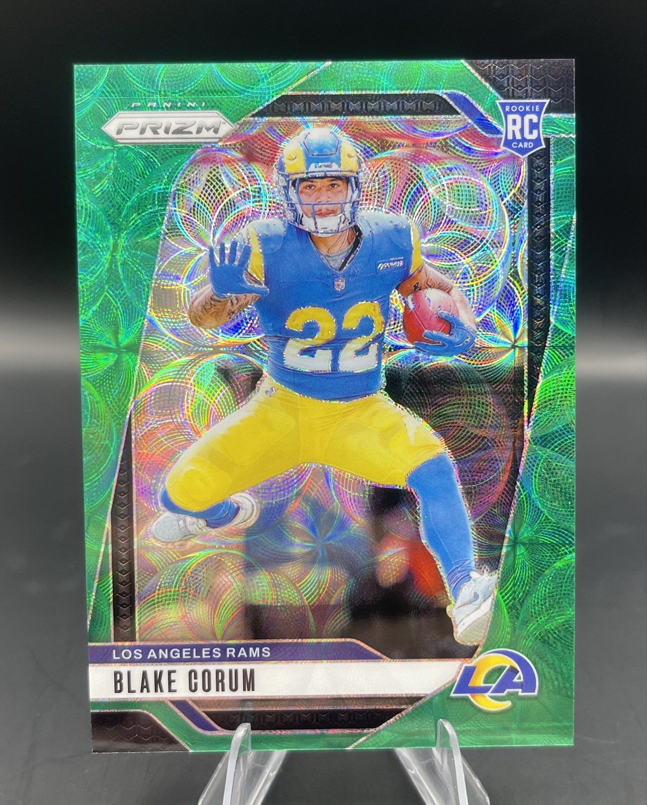 2024 Panini Prizm - Rookies Blake Corum #308 Green Scope Prizm /75 (RC)