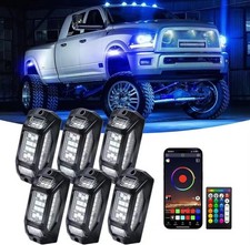 6 PCS Rock Lights For Trucks With Remote Control/Music Mode Multilcolor Underbo